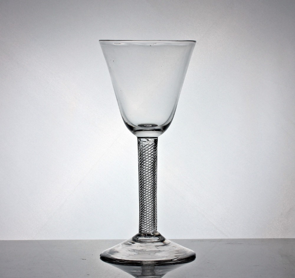 Georgian multi spiral air twist wine goblet