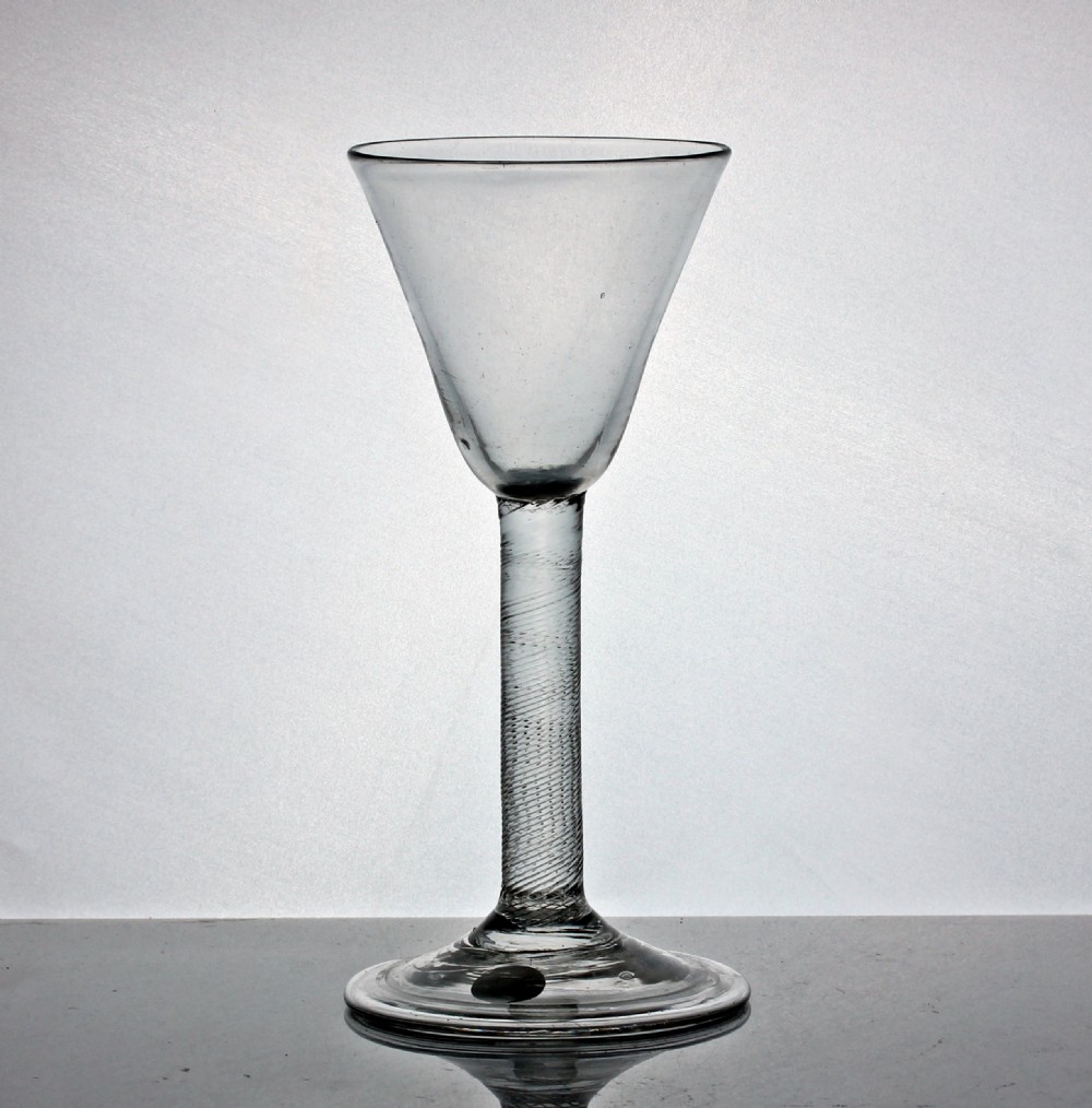 Scarce Georgian incised twist stem wine glass