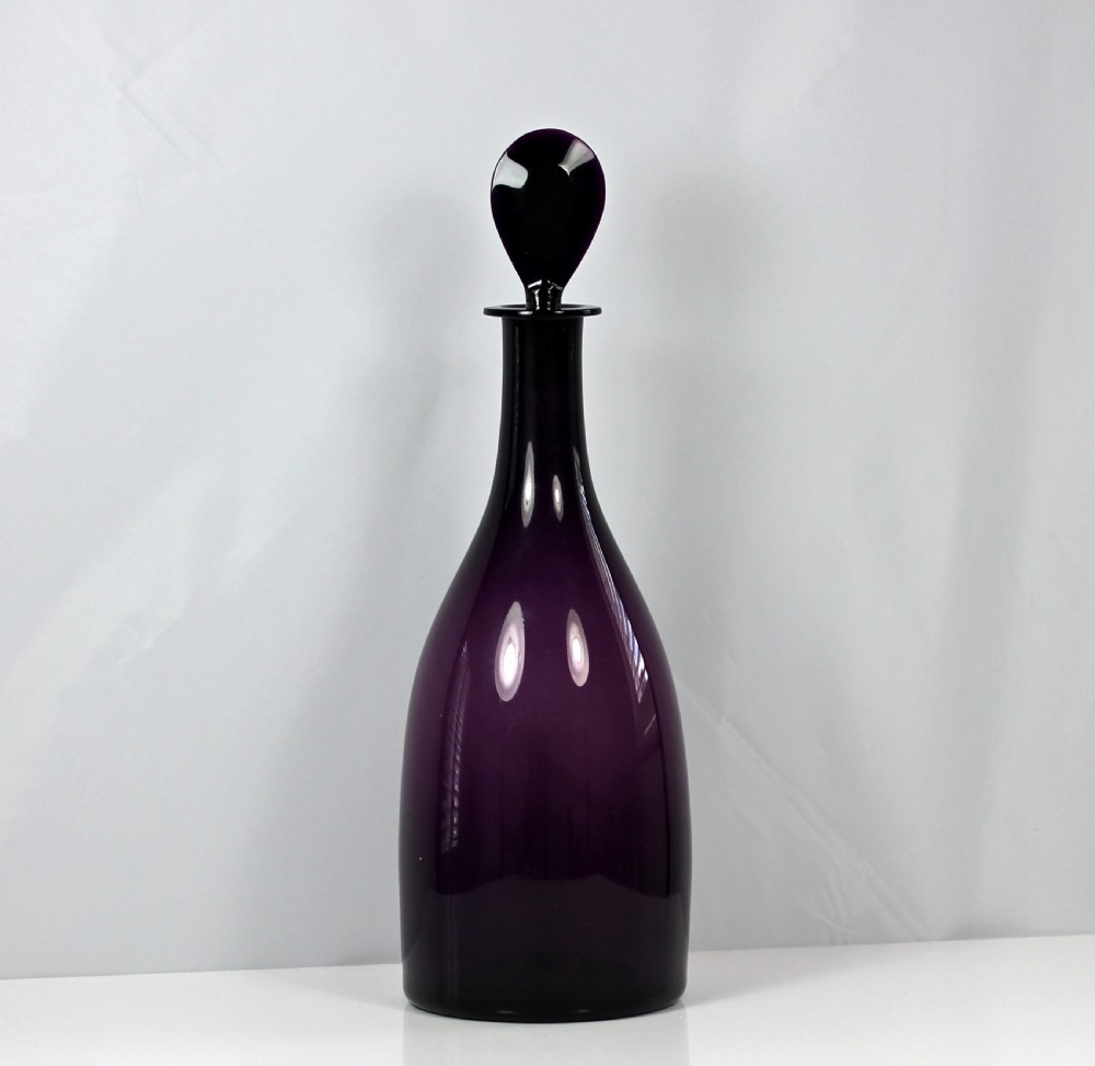 Rare Georgian amethyst taper decanter