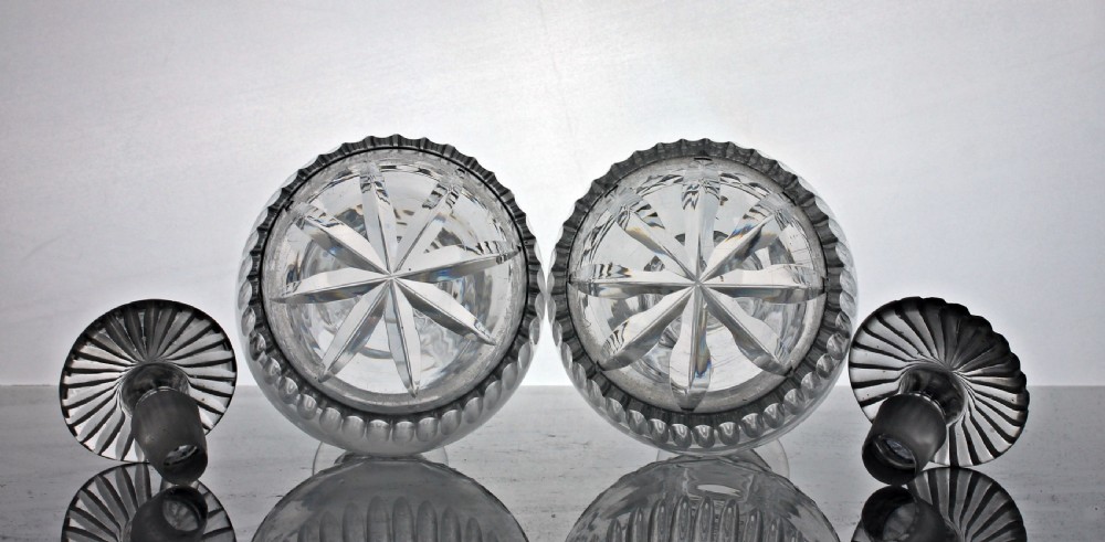 Georgian pair of cut glass decanters View IV