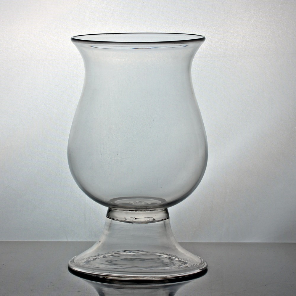 Georgian mouth-blown storm lamp or hall candlestick
