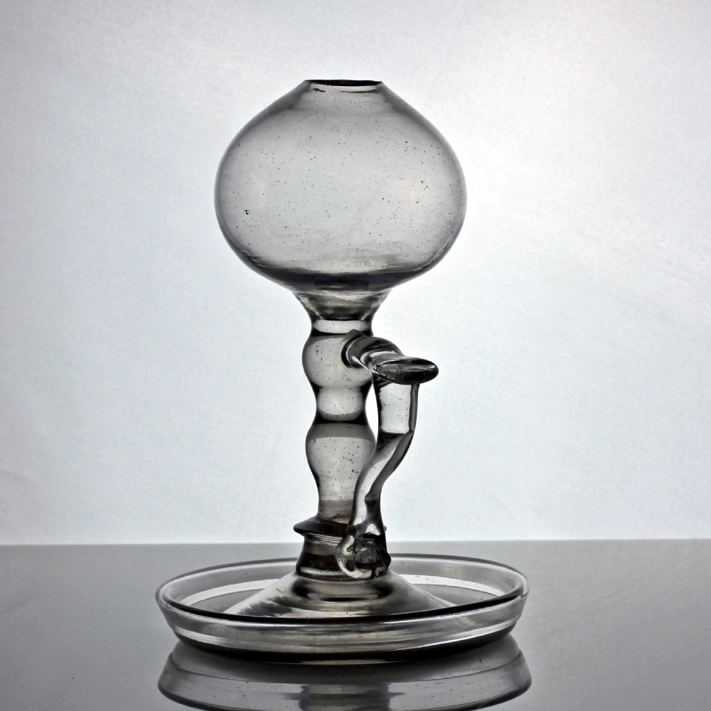 Georgian glass chamber oil lamp View VI