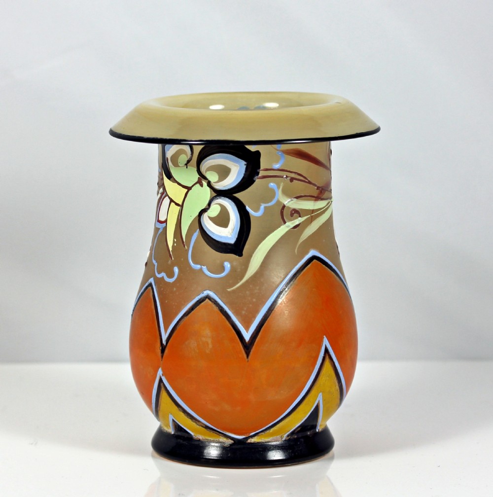 Maurice Marinot enamelled Art Deco glass vase View II