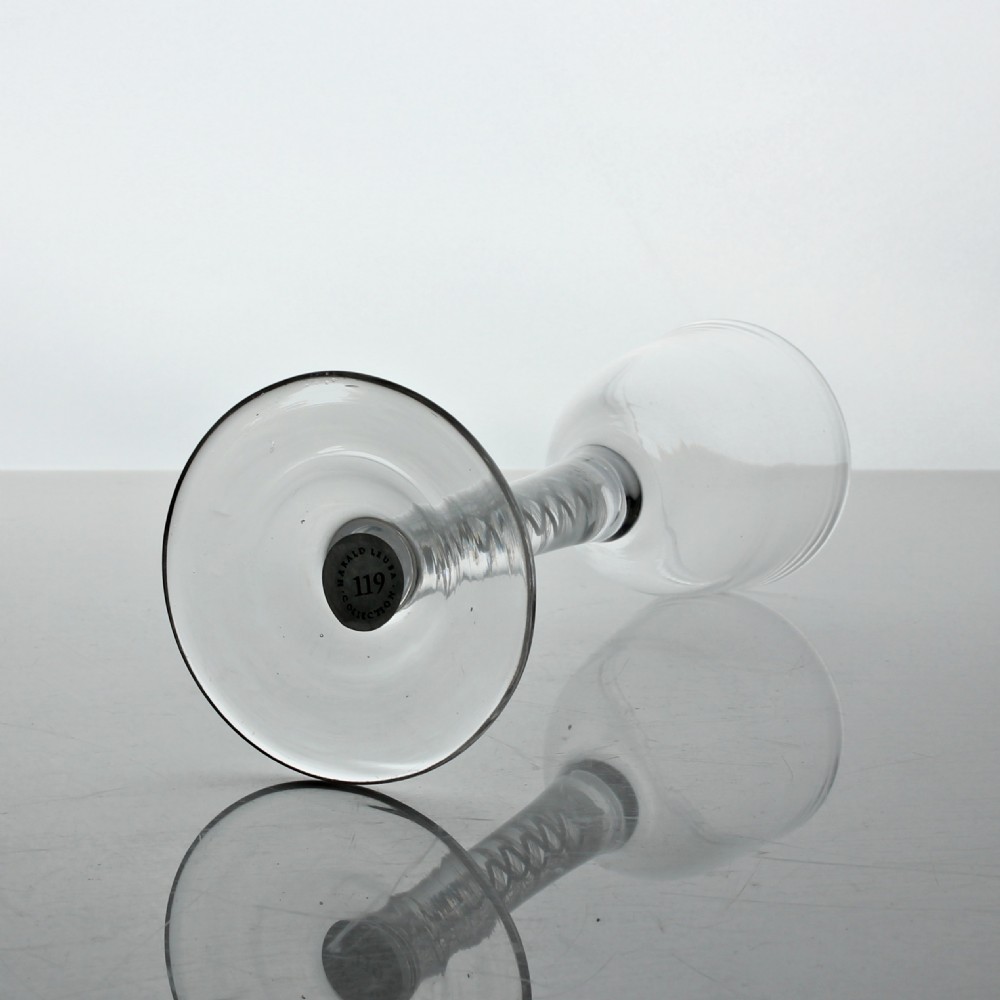 Georgian double series opaque twist wine glass, ovoid bowl View III
