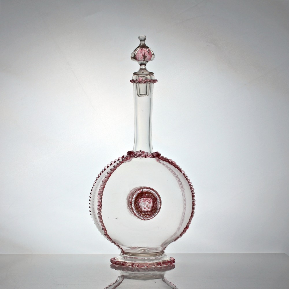 Victorian Salviati and Co. Lion Head decanter
