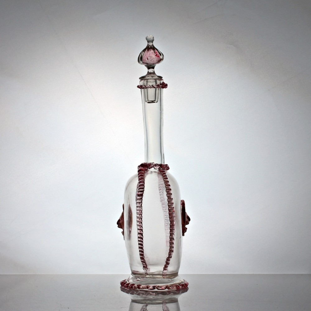 Victorian Salviati and Co. Lion Head decanter View II