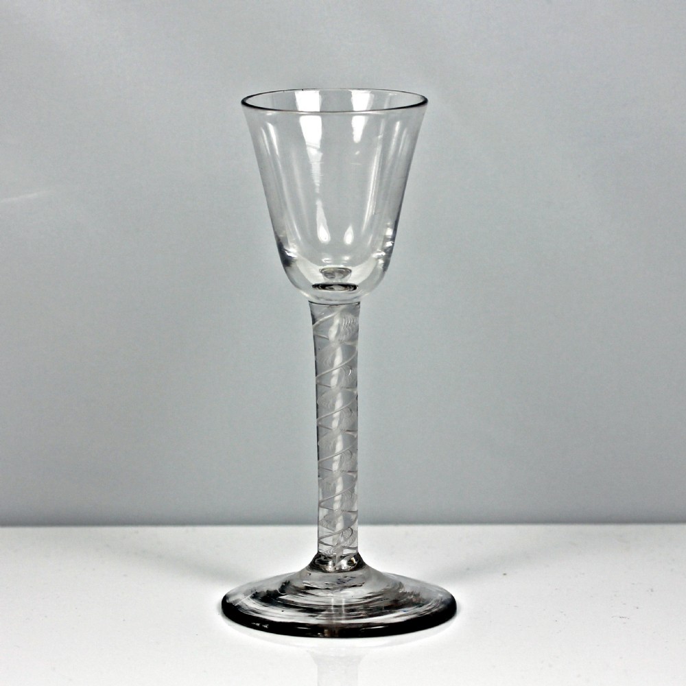 Georgian rare triple series opaque twist wine glass