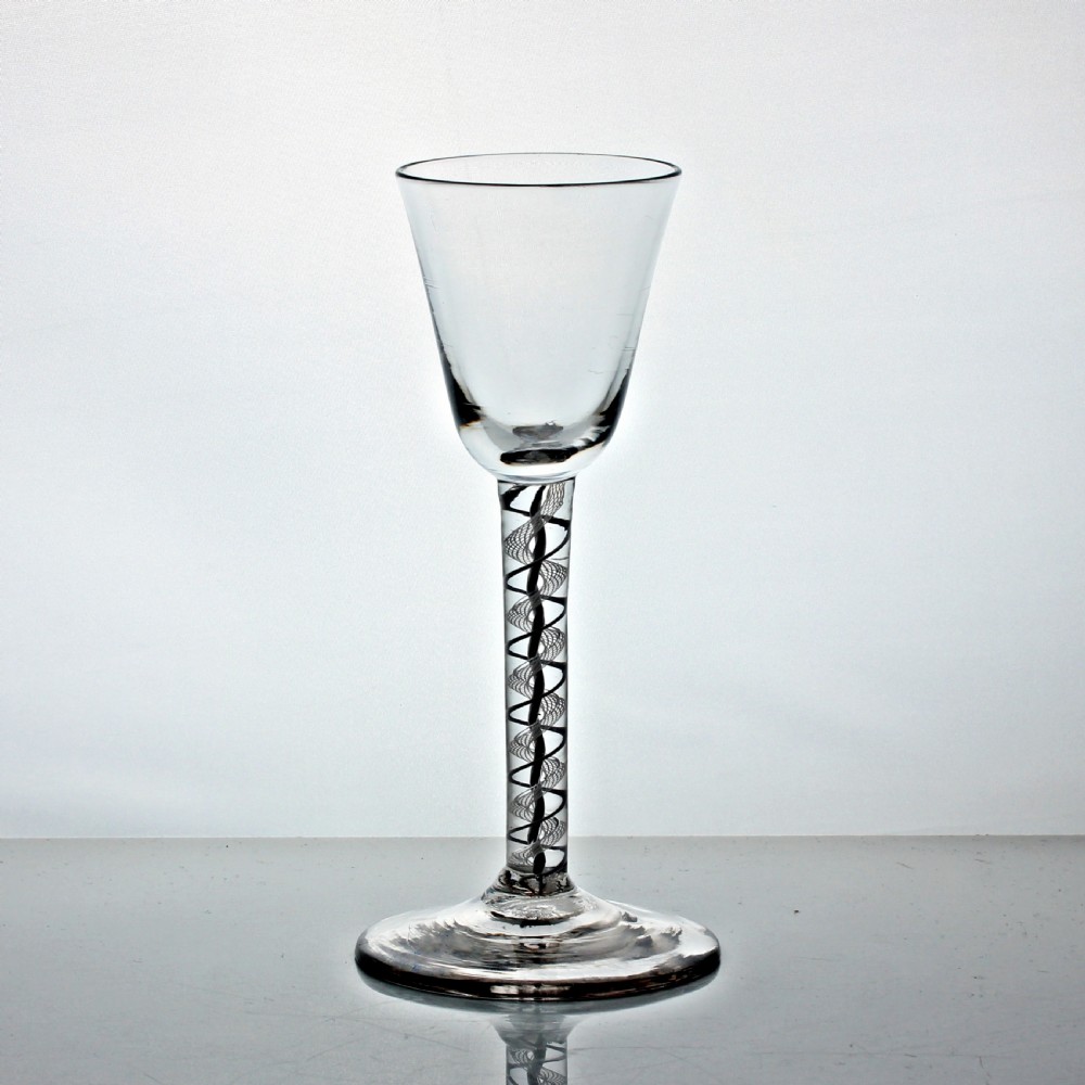 Georgian rare triple series opaque twist wine glass View II