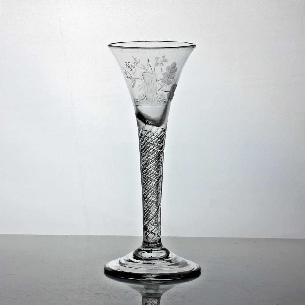 Rare Georgian Jacobite-engraved 