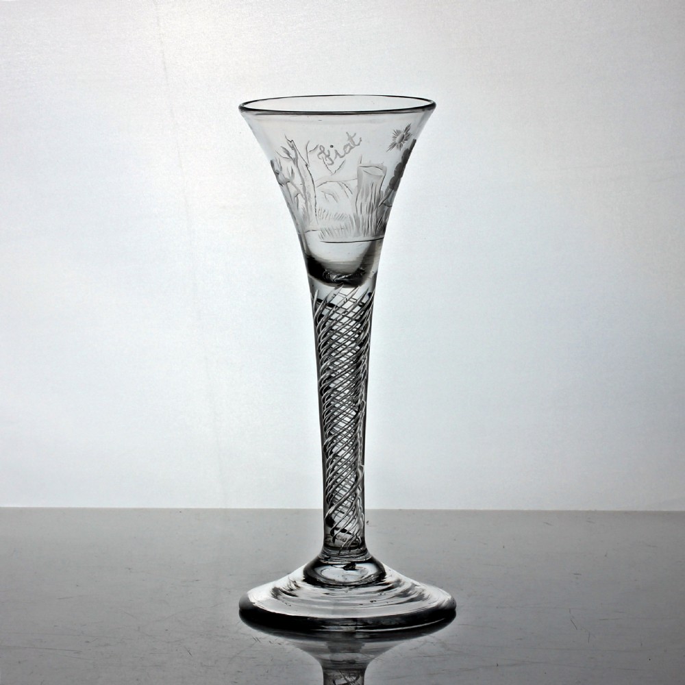 Rare Georgian Jacobite-engraved 