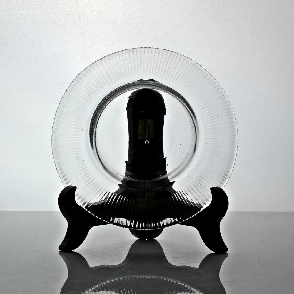 Georgian/William IV mouth-blown, cut glass preserve bowl or butter tub View V