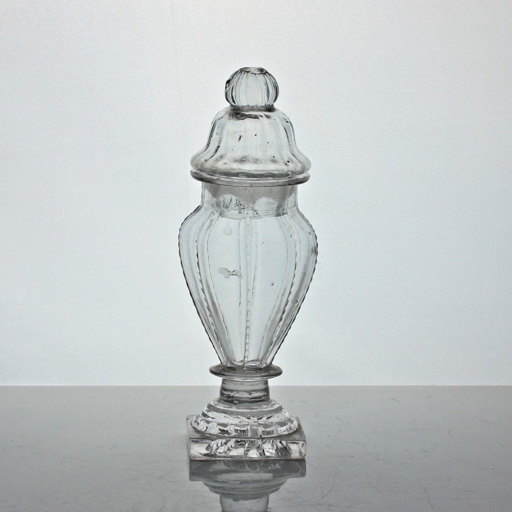 Georgian dry mustard pot and cover