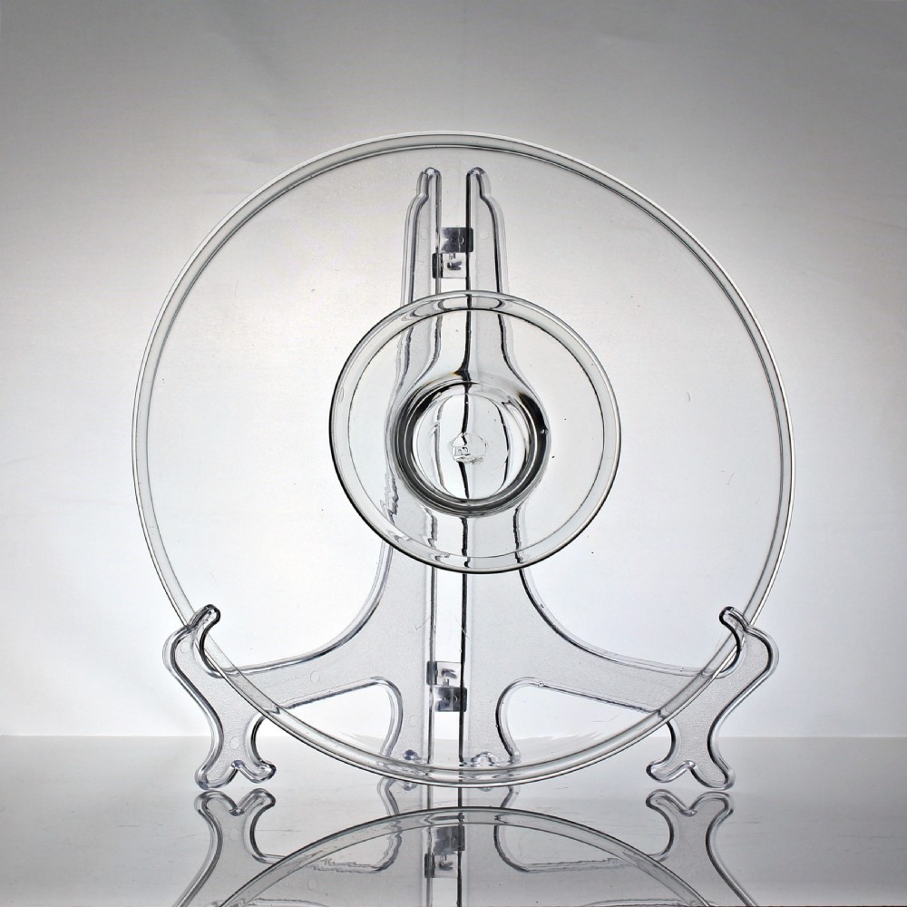Georgian flat glass tazza, domed and folded foot View III