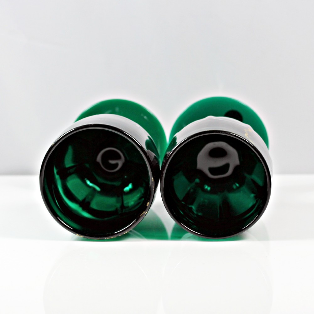 Pair of Georgian green glass rummers, gilded at Absolon Factory View II