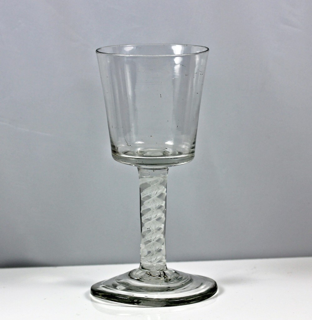 Georgian double series opaque twist wine goblet View IV