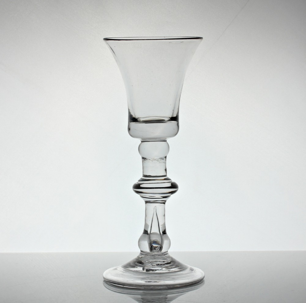 Georgian baluster wine or cordial glass