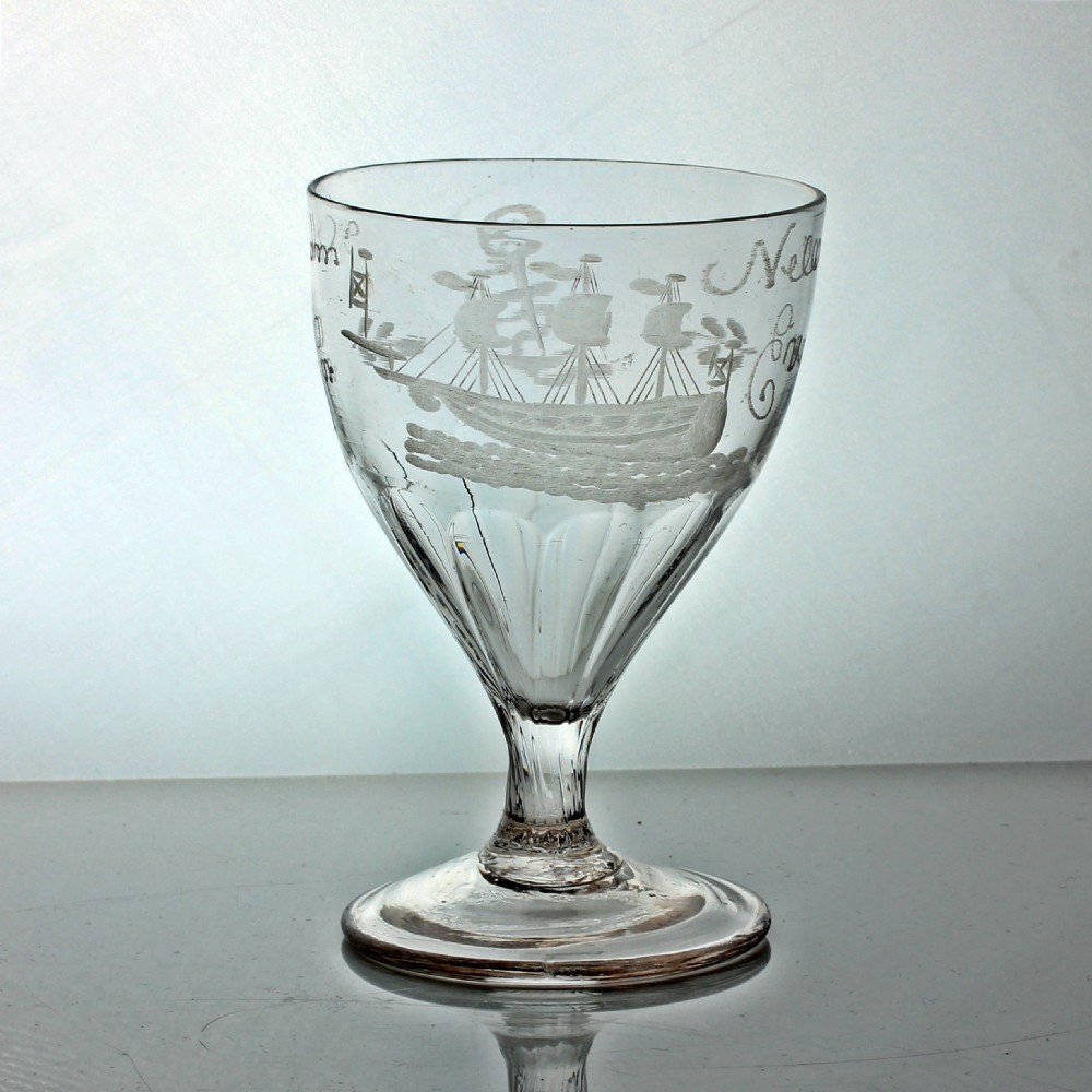 Georgian engraved Nelson commemorative rummer