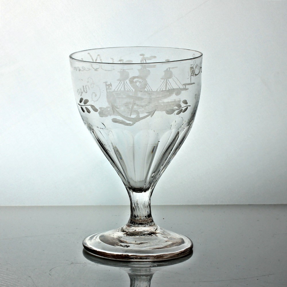 Georgian engraved Nelson commemorative rummer View IV