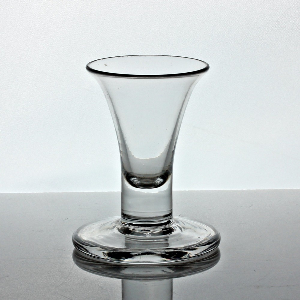 Georgian plain stem firing glass, trumpet bowl