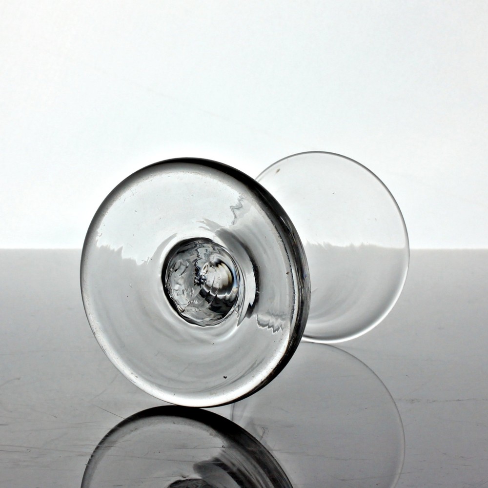 Georgian plain stem firing glass, trumpet bowl View III