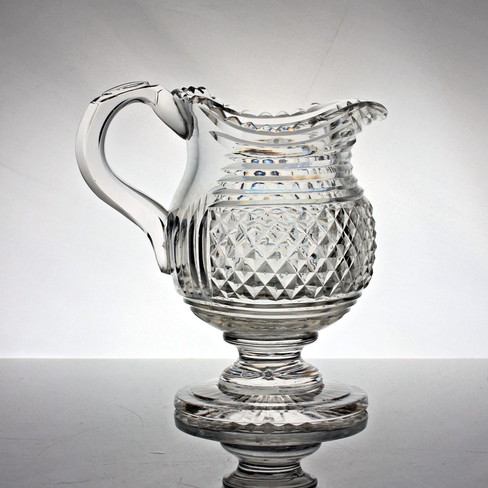 Georgian, Anglo-Irish hand-blown, cut glass water jug View III