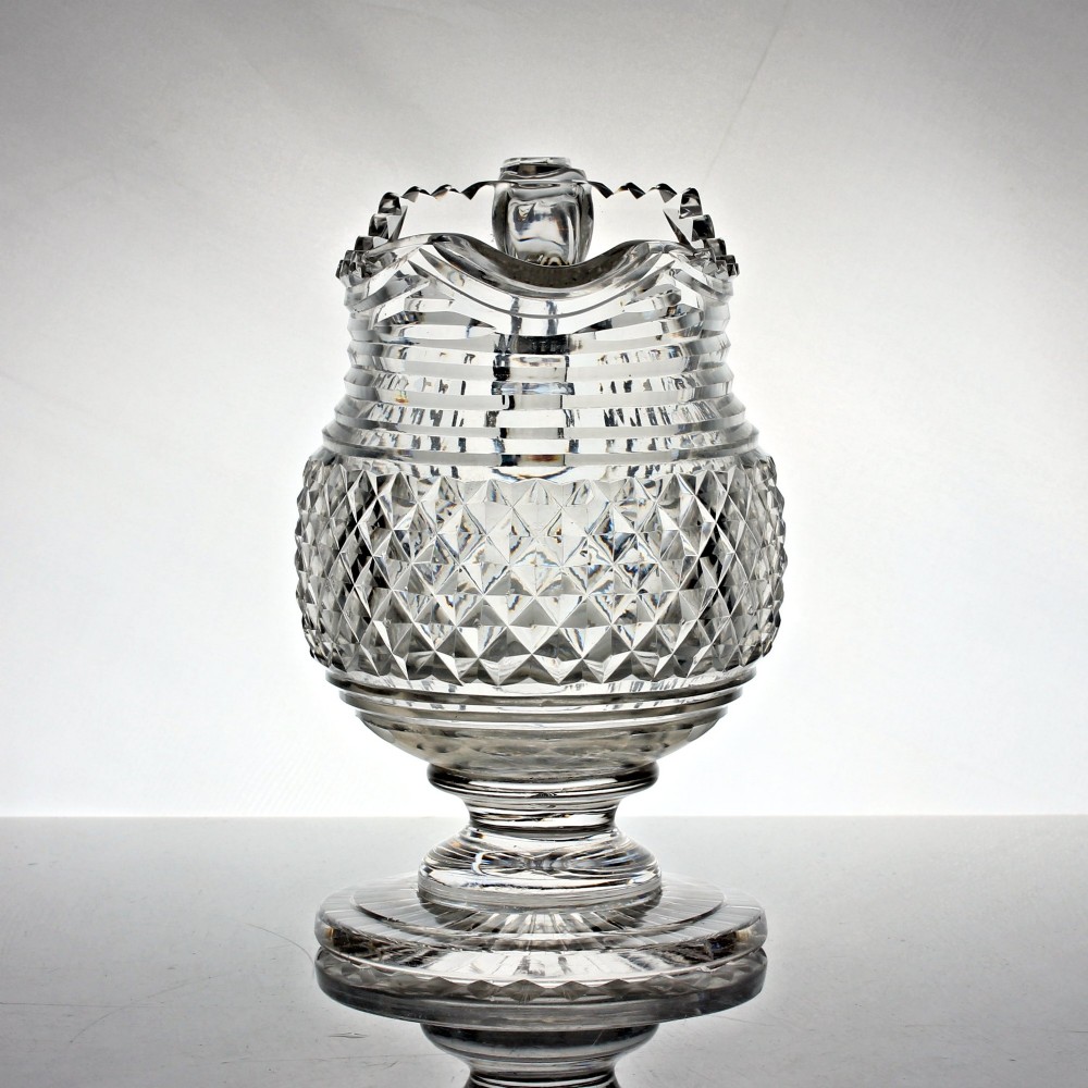 Georgian, Anglo-Irish hand-blown, cut glass water jug View IV