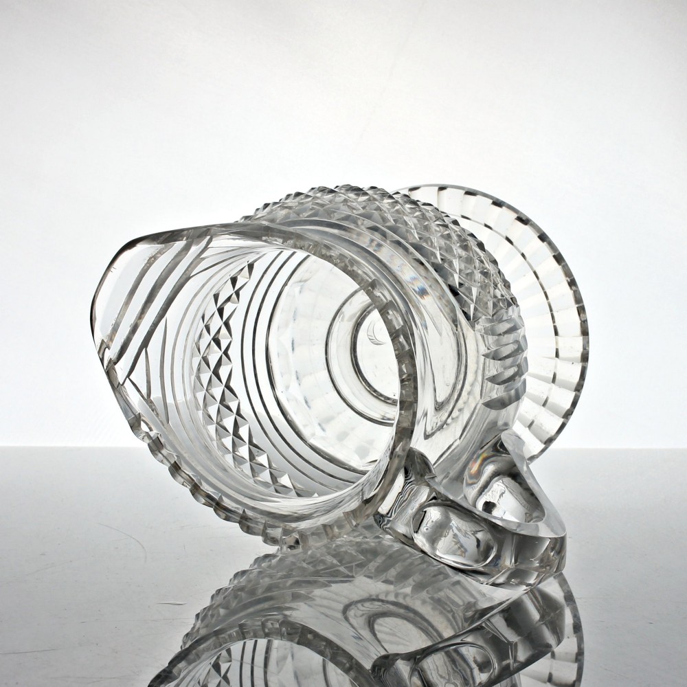 Georgian, Anglo-Irish hand-blown, cut glass water jug View V