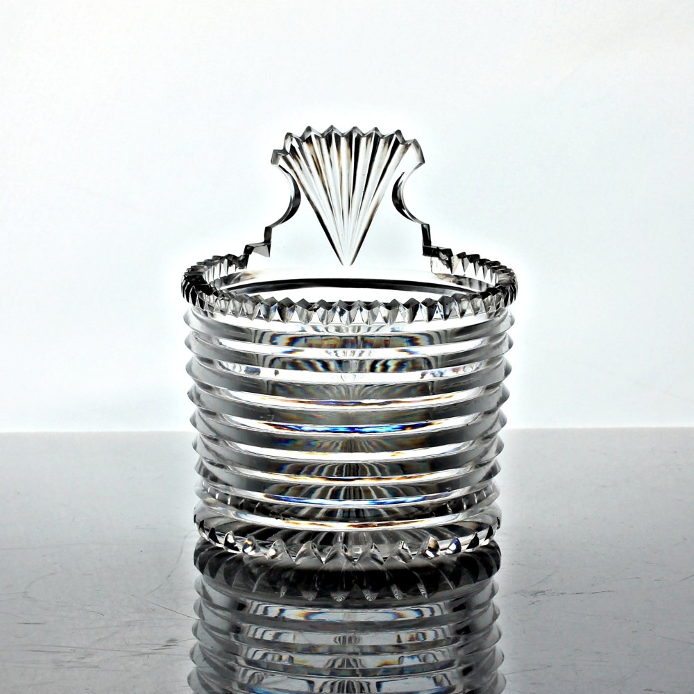 Georgian Irish prism cut glass piggin