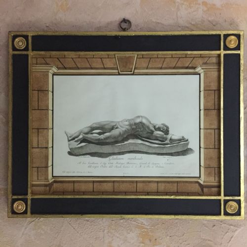 SET OF THREE ROMAN GREEK FRAMED ENGRAVINGS AZANETTI - ADDITIONAL PHOTO 1