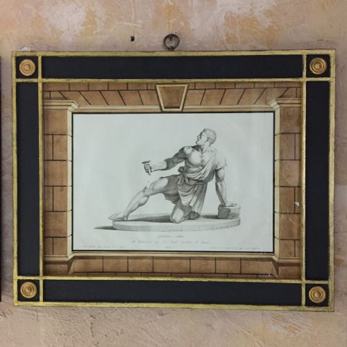 SET OF THREE ROMAN GREEK FRAMED ENGRAVINGS AZANETTI - ADDITIONAL PHOTO 2