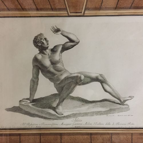 SET OF THREE ROMAN GREEK FRAMED ENGRAVINGS AZANETTI - ADDITIONAL PHOTO 6