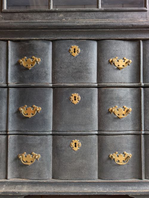 ANTIQUE PAINTED DUTCH VITRINE - ADDITIONAL PHOTO 5