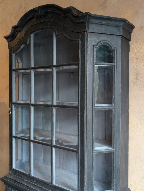 ANTIQUE PAINTED DUTCH VITRINE - ADDITIONAL PHOTO 7