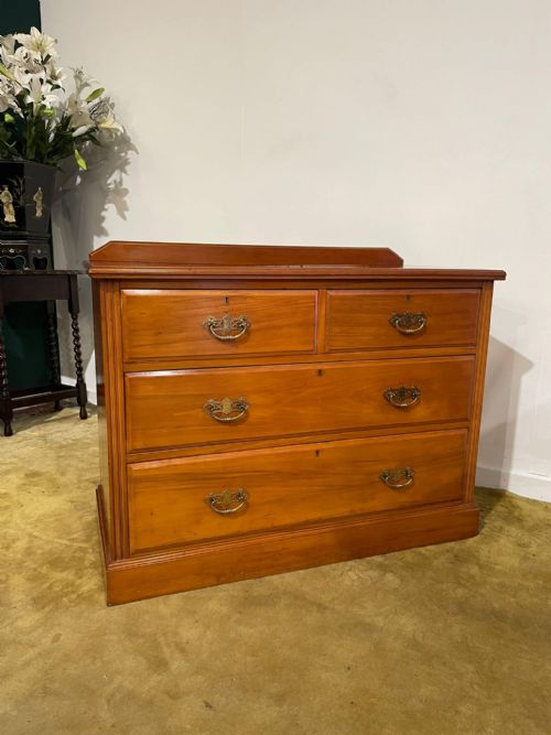 Edwardian Satinwood Chest of Two Short Over Two Long Drawers