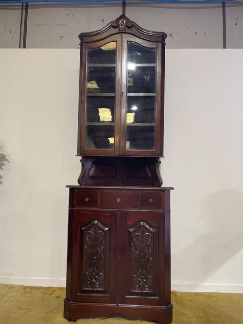 Tall Late 19th Century Corner Cupboard