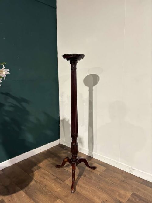 Mahogany Torchere Plant Stand 