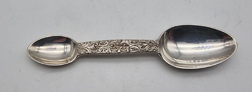 ANTIQUE SILVER MEDICINE / MEASURING SPOON ASPREY LONDON 1887