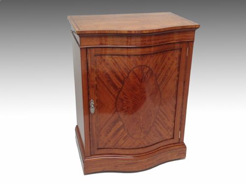 antique edwardian satinwood folio library cabinet - CATEGORY: ANTIQUE CABINETS - DATED 1900