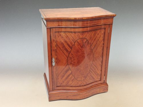 ANTIQUE EDWARDIAN SATINWOOD FOLIO LIBRARY CABINET - ADDITIONAL PHOTO 1