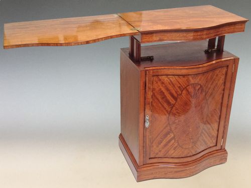 ANTIQUE EDWARDIAN SATINWOOD FOLIO LIBRARY CABINET - ADDITIONAL PHOTO 3
