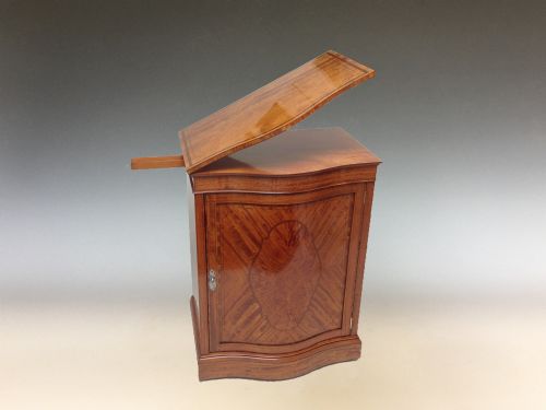 ANTIQUE EDWARDIAN SATINWOOD FOLIO LIBRARY CABINET - ADDITIONAL PHOTO 5