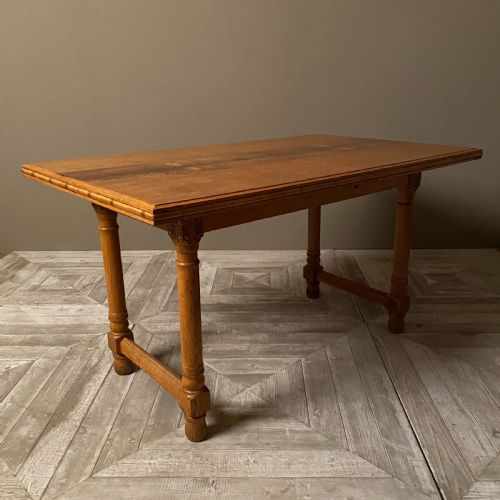 Extending Dining or Kitchen Table with  Parquetry Centre Inlay by E Gomme 1936