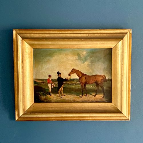 Victorian Equestrian Oil Painting