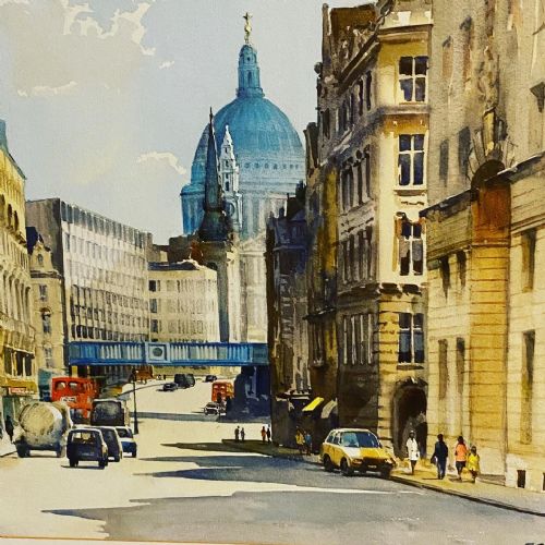 fig 1. Large Watercolour of The Daily Express Building