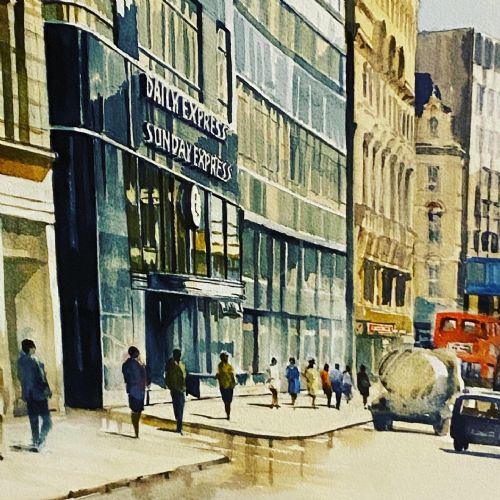 fig 2. Large Watercolour of The Daily Express Building