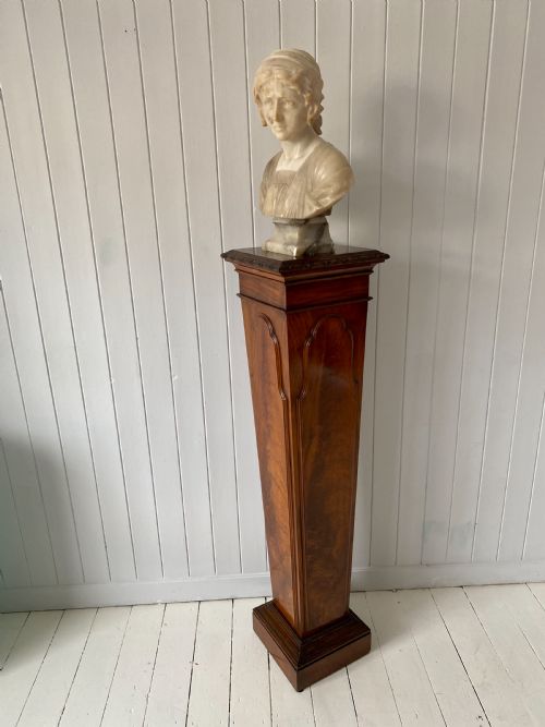 fig 1. Italian Marble and Alabaster Bust of A Young Girl