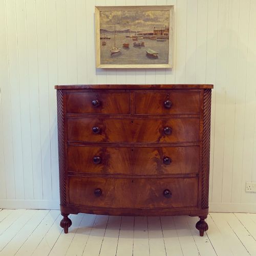 A Willaim IV Mahogany Bow Front Chest of Drawers