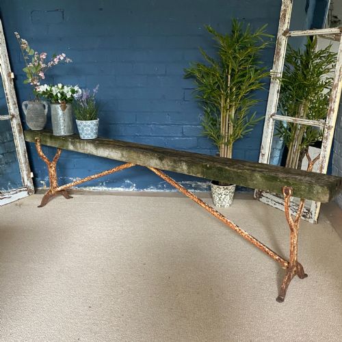 Vintage Cast Iron Garden Bench