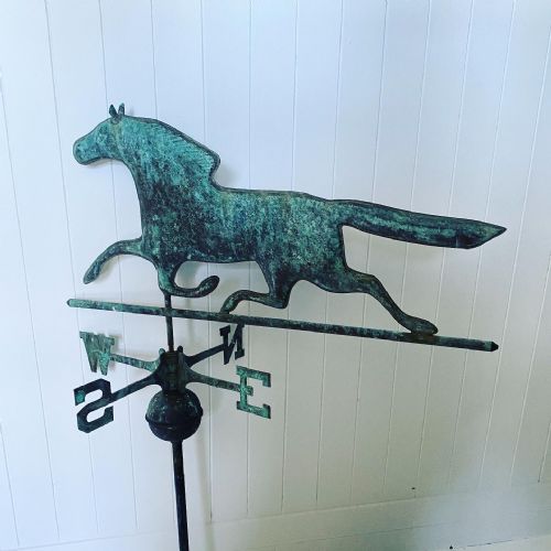 Vintage Copper and Brass Horse Weathervane
