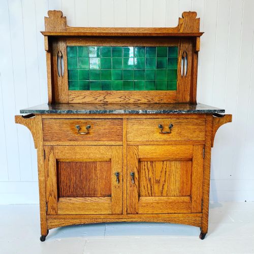 Maple & Co Oak Arts & Crafts Washstand